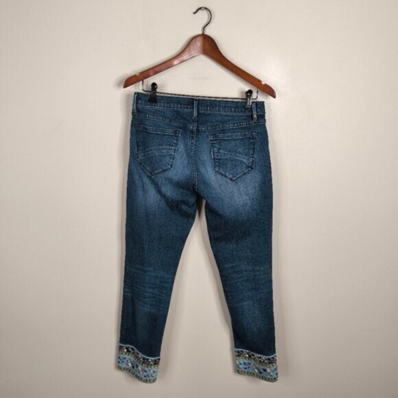 Driftwood Chloe Western Folk Festival Floral Embroidered Cropped Flare Jeans 27 - Picture 3 of 12